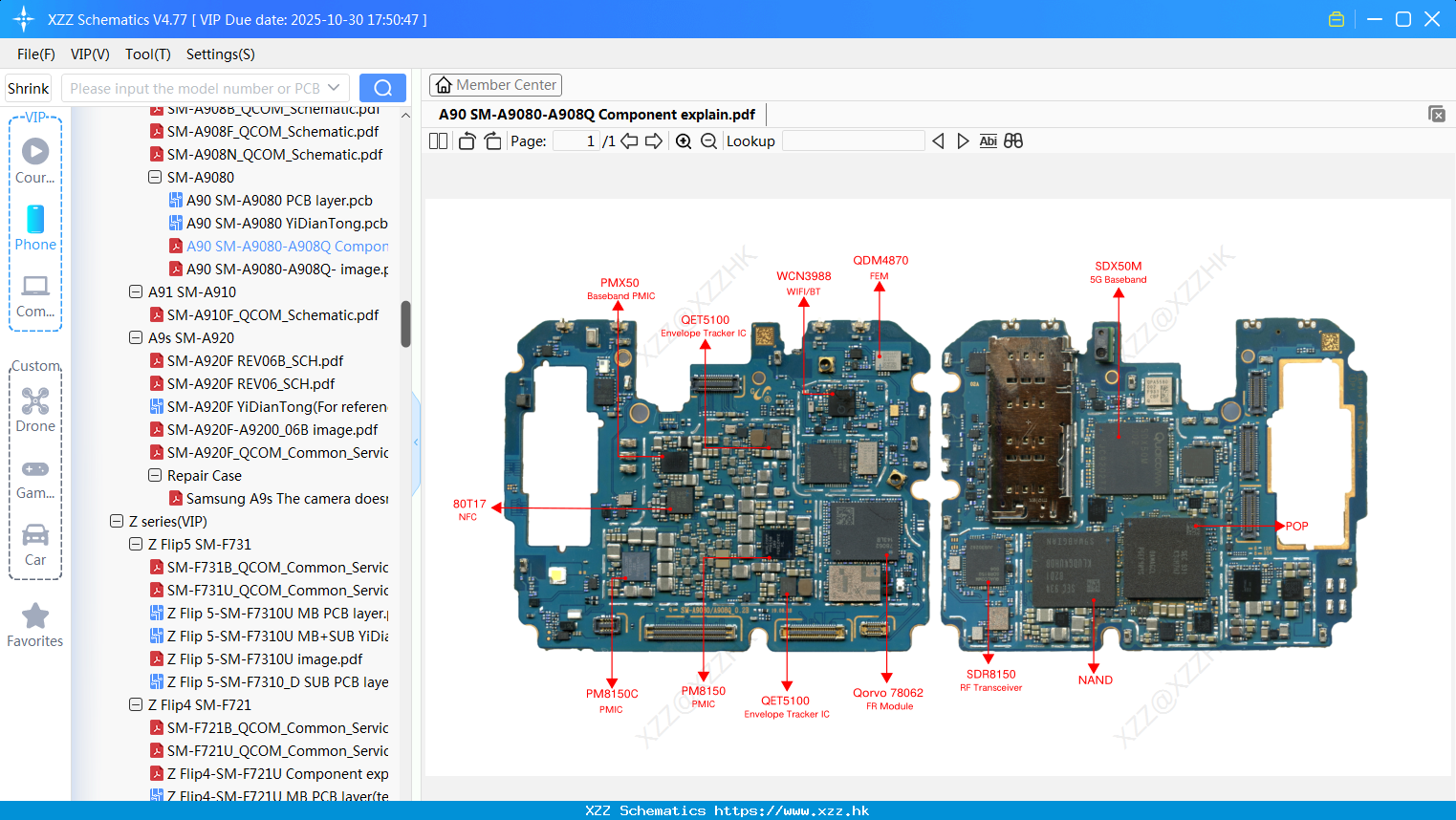 Samsung A90 SM-A9080-A908Q Component Explain